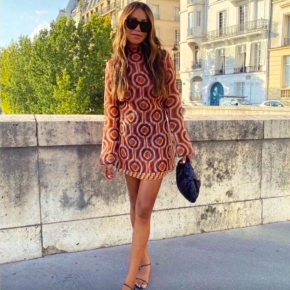 🆕️ Zara Oraganza Printed Dress
